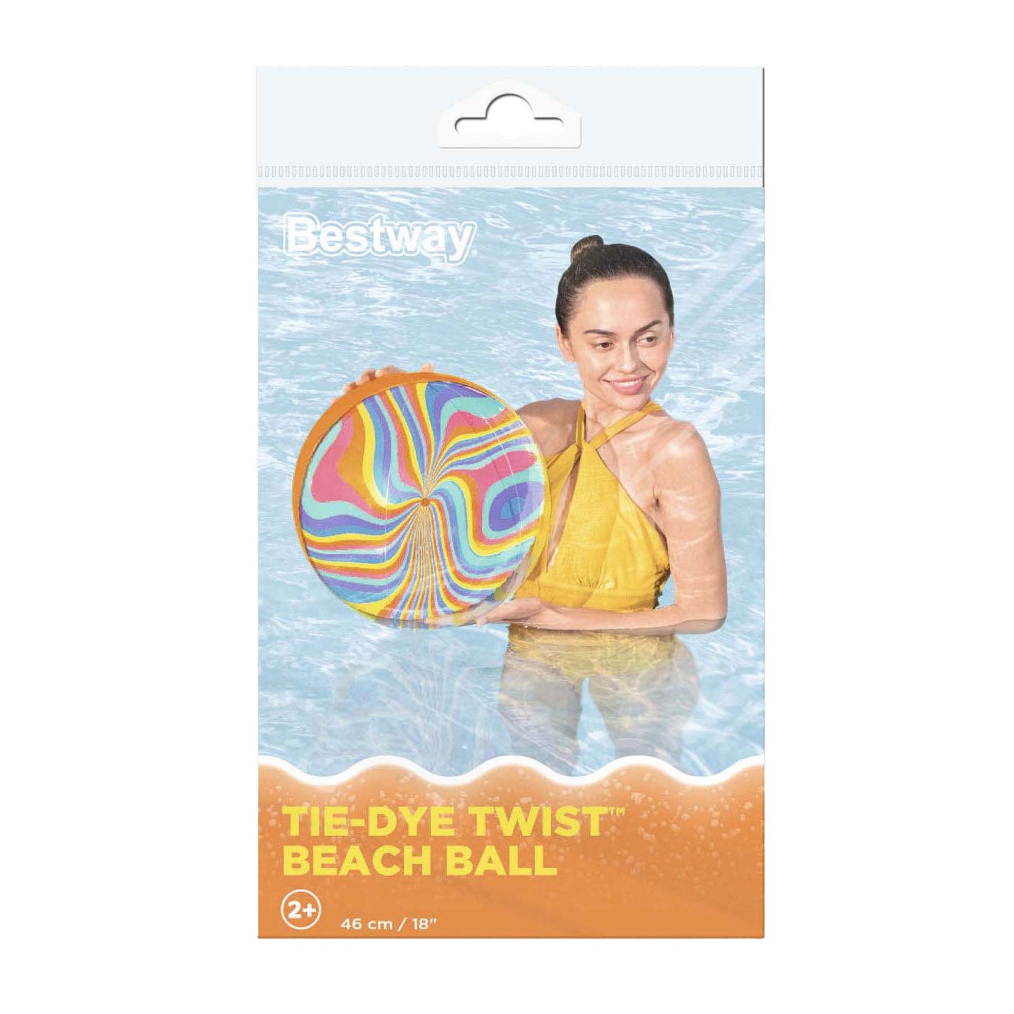 Bestway Strandball Tie-Dye Twist Beachball, 34 cm