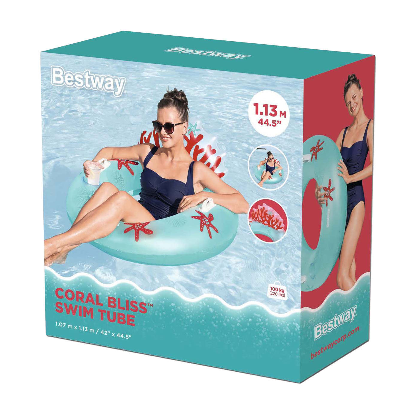 Bestway Swimming Ring Koraal, 97 cm