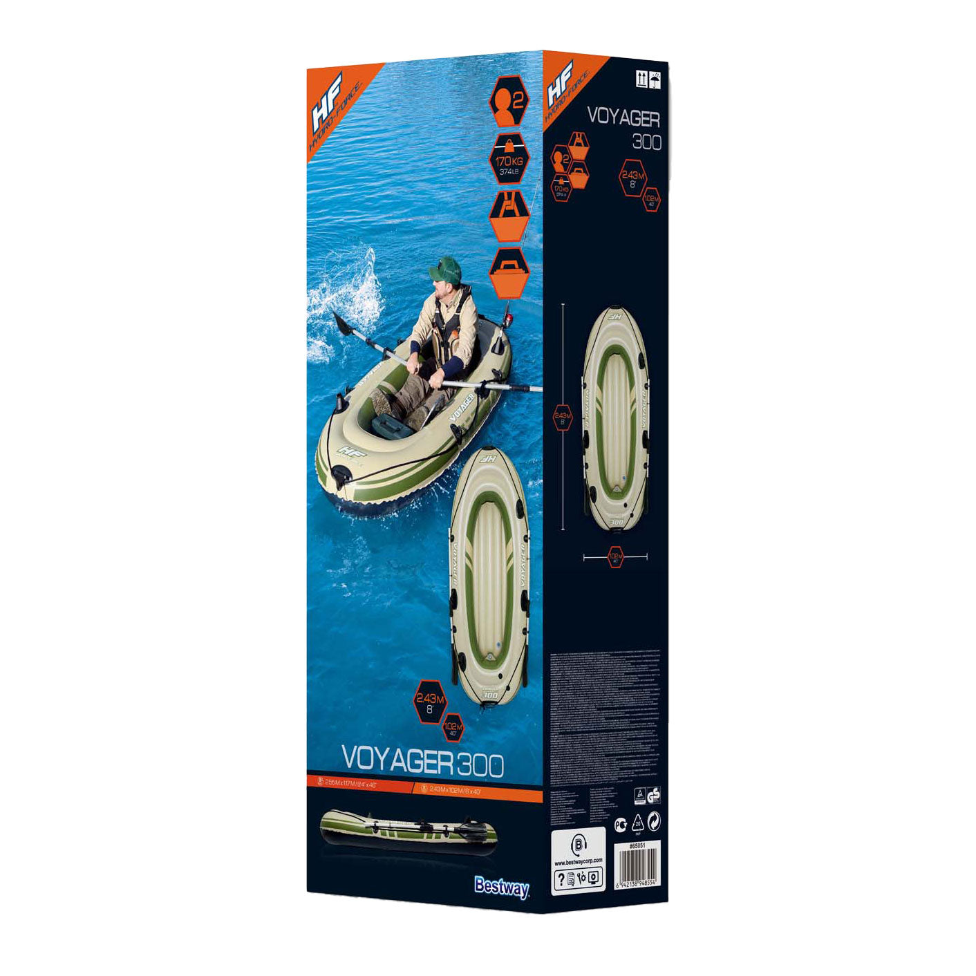Bestway Hydro Force Boot Voyager 300 Set Green