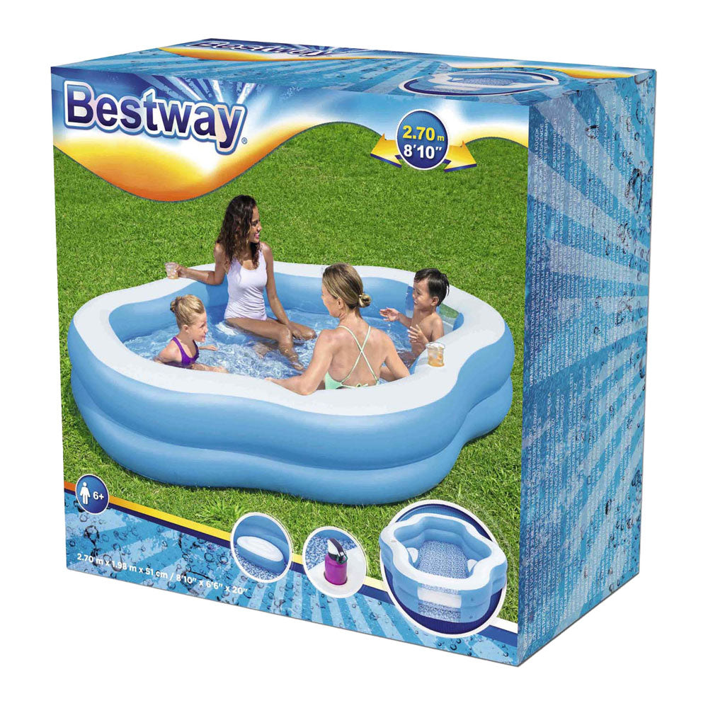 Bestway Piscine Splashview 270x198x51 cm bleu et blanc