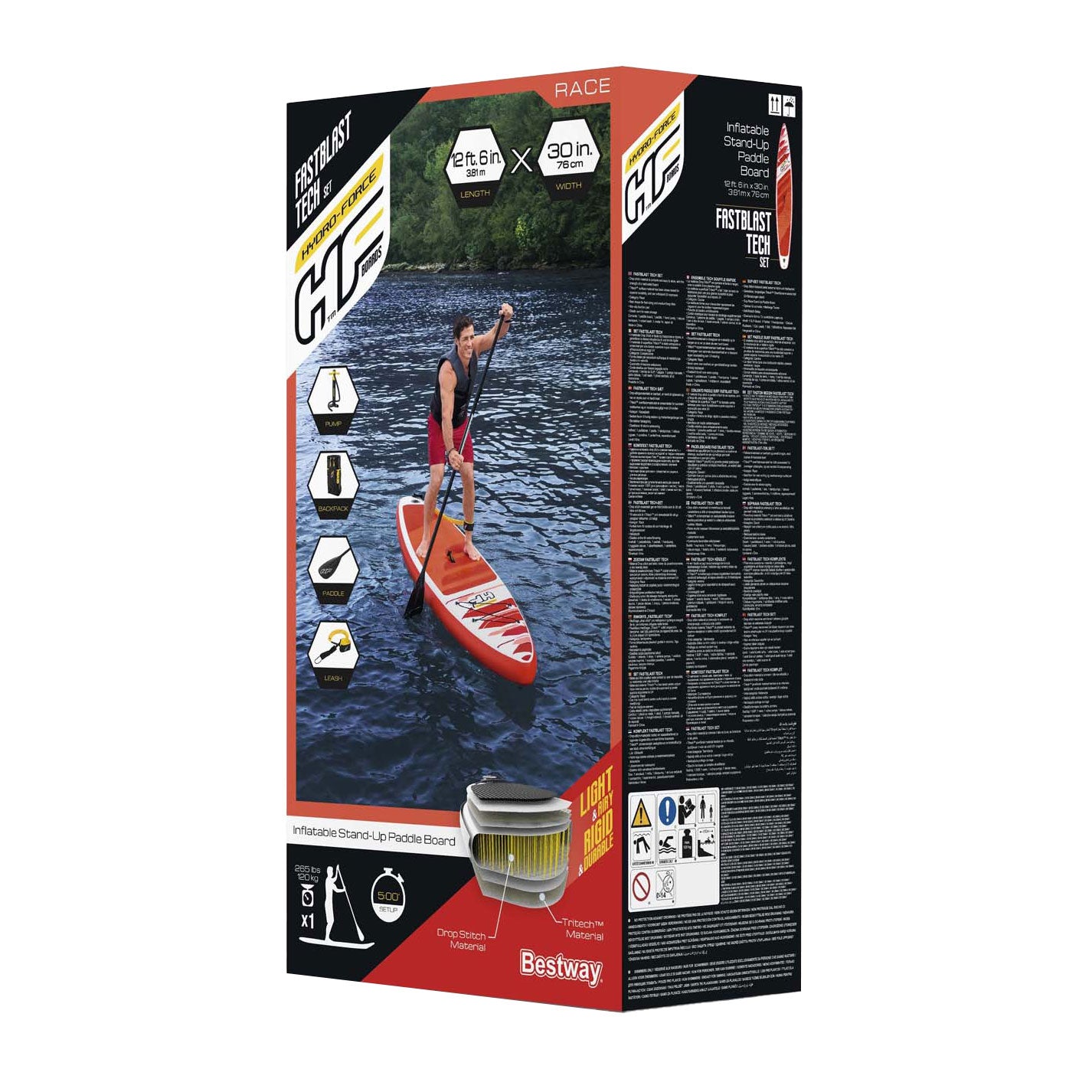 Bestway Sup Hydro-Force Fastblast Tech Set gonflable 381x76x15 cm