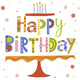 Serviettes Duni joyeux anniversaire 33x33cm
