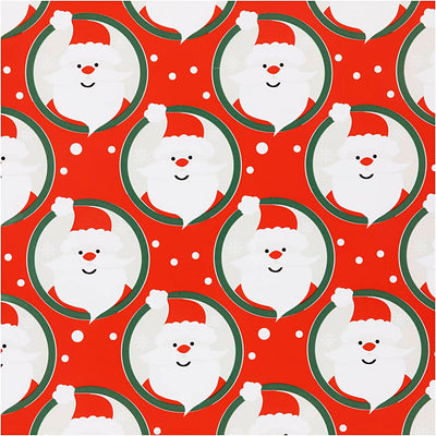 Papier cadeau Creativ company, Père Noël, l: 50 cm, 80 gr, rouge, 5 m 1 rouleau