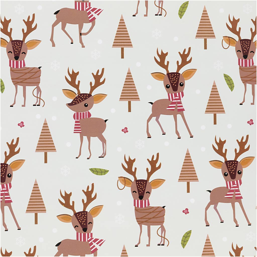 Papier cadeau Creativ company, bambi, l: 50 cm, 80 gr, bleu glacier, 100 m 1 rouleau