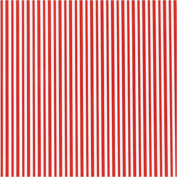 Papier cadeau Creativ company, rayures, l: 50 cm, 80 gr, rouge blanc, 100 m 1 rouleau