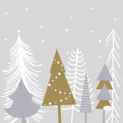Serviettes Duni arbres d'hiver 33x33cm