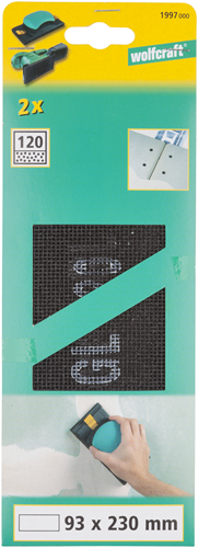 Grilles Wolfcraft | sc | k120 | 93 x 230 mm | 2 pièces - 1997000