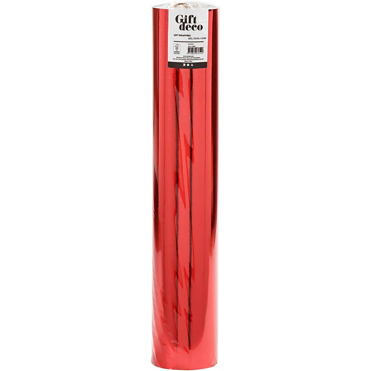Papier cadeau Creativ company, l: 50 cm, 65 gr, rouge, 100 m 1 rouleau