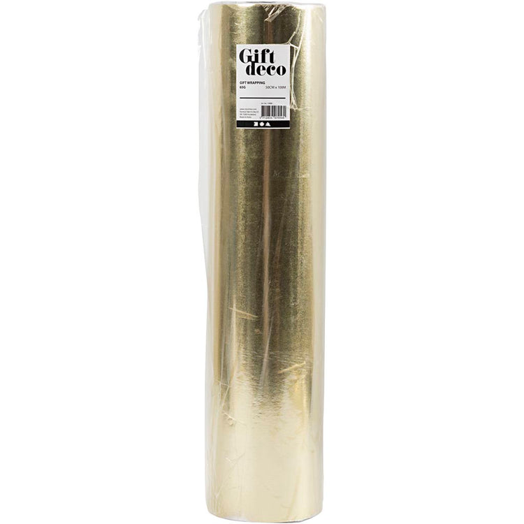 Papier cadeau Creativ company, l: 50 cm, 65 gr, or, 100 m 1 rouleau