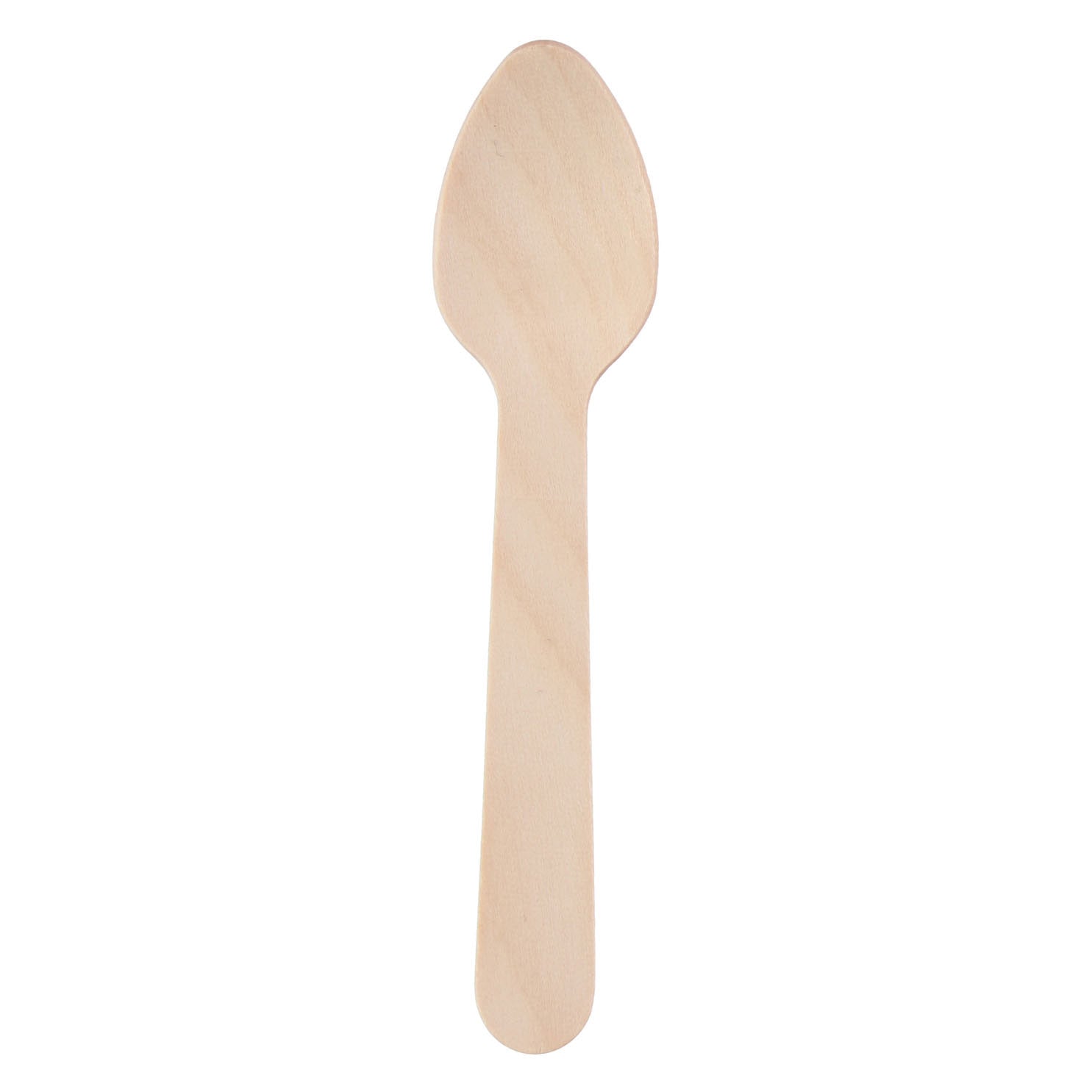 cuillère à café jetable de bois 11 cm, 50e.