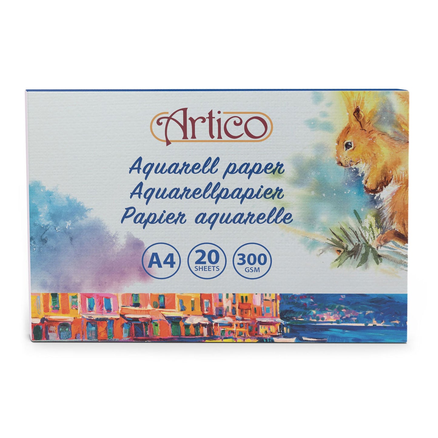 Papier à aquarelle blanc, 20 feuilles