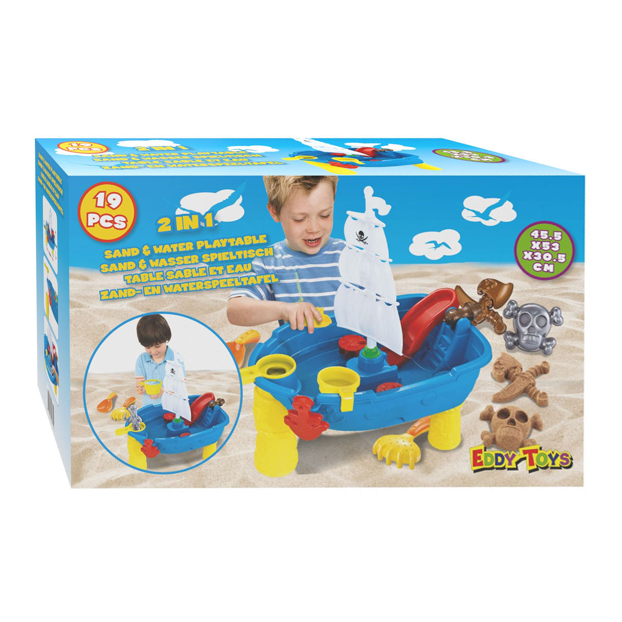 Pirate de sable et nappe de pirate, 19dlg.