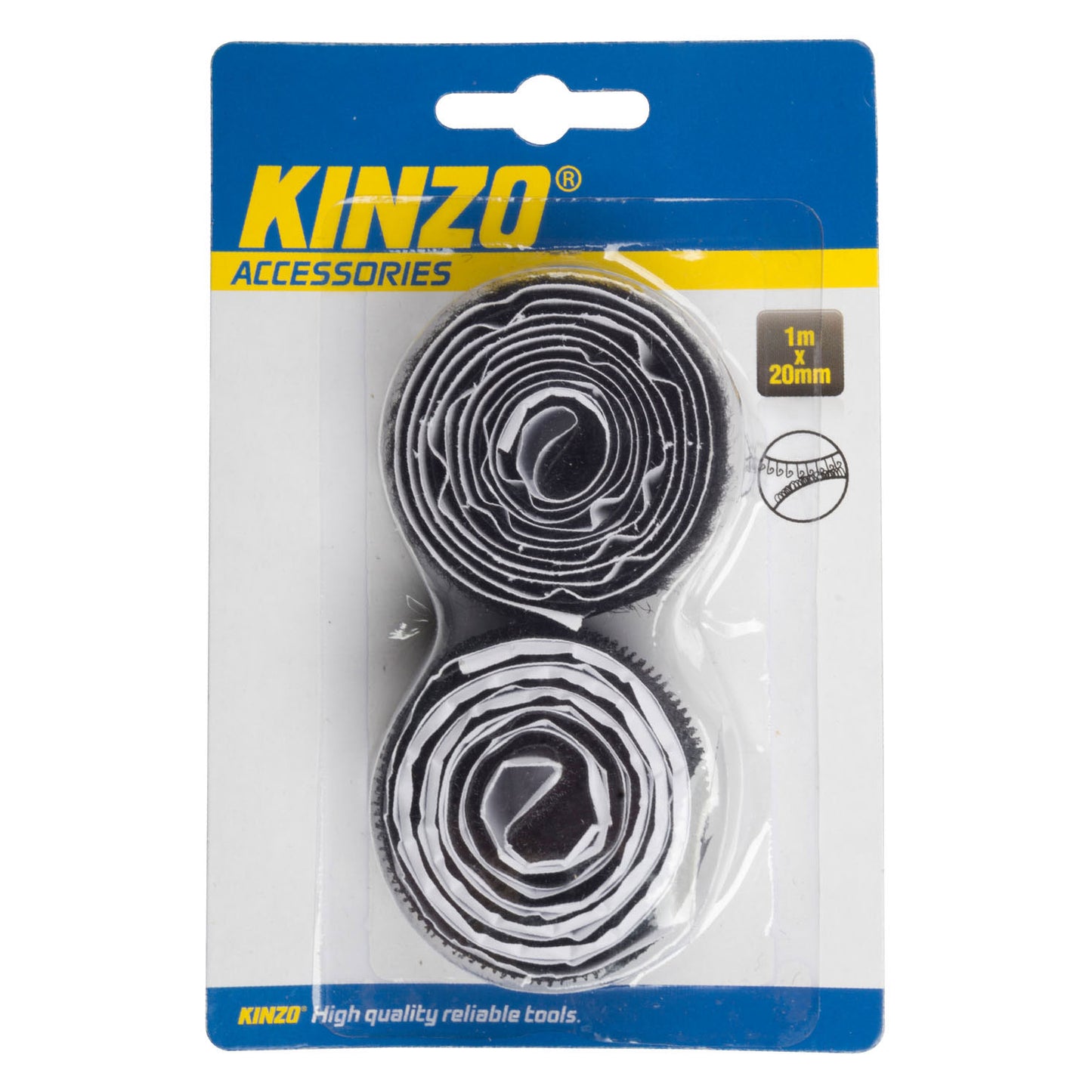 Kinzo velcro noir, 1m