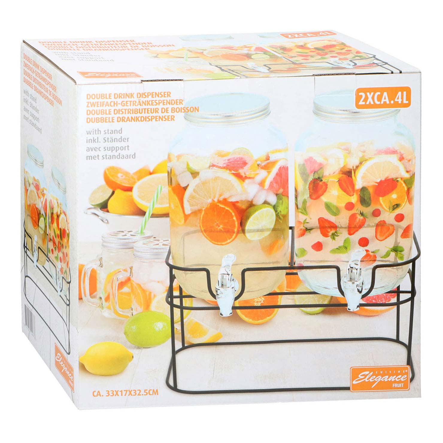 Dispensateur de boisson, 2x4 litres