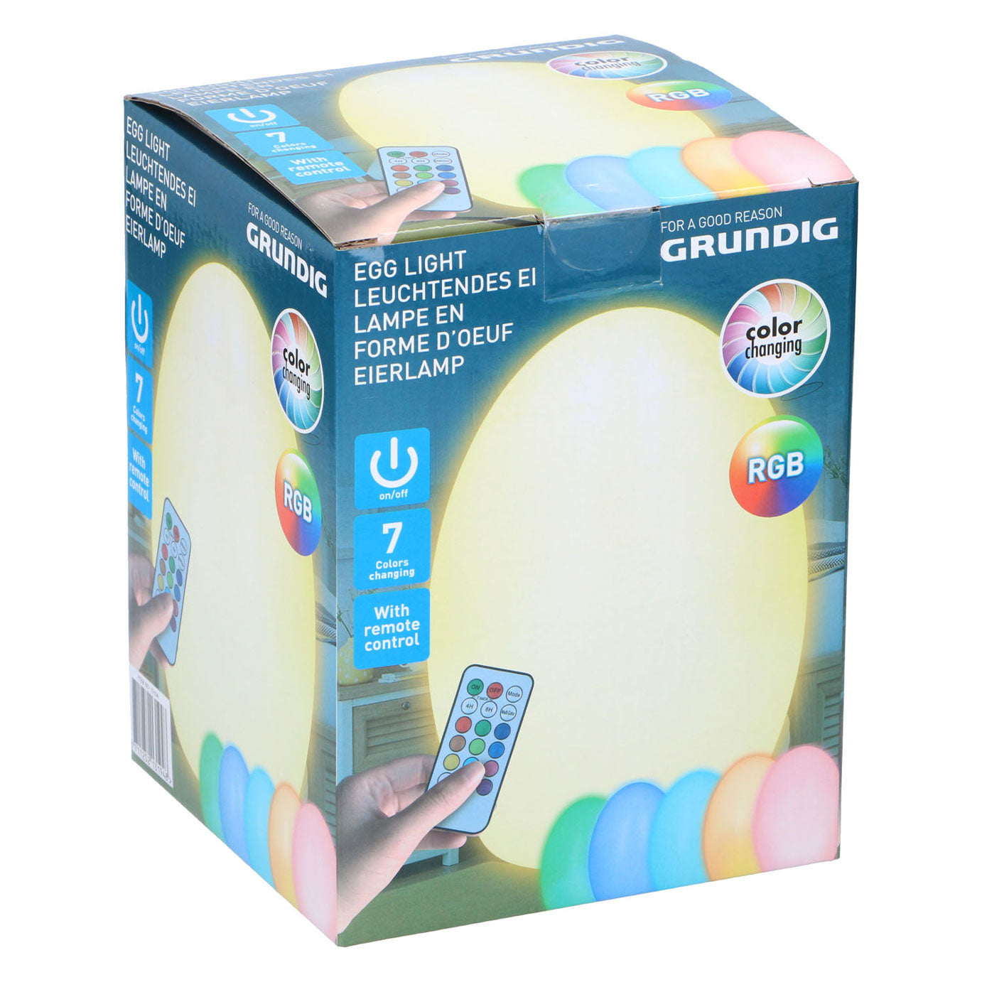 Lampe de nuit ABI Color -Changing sous forme d'oeuf, avec télécommande