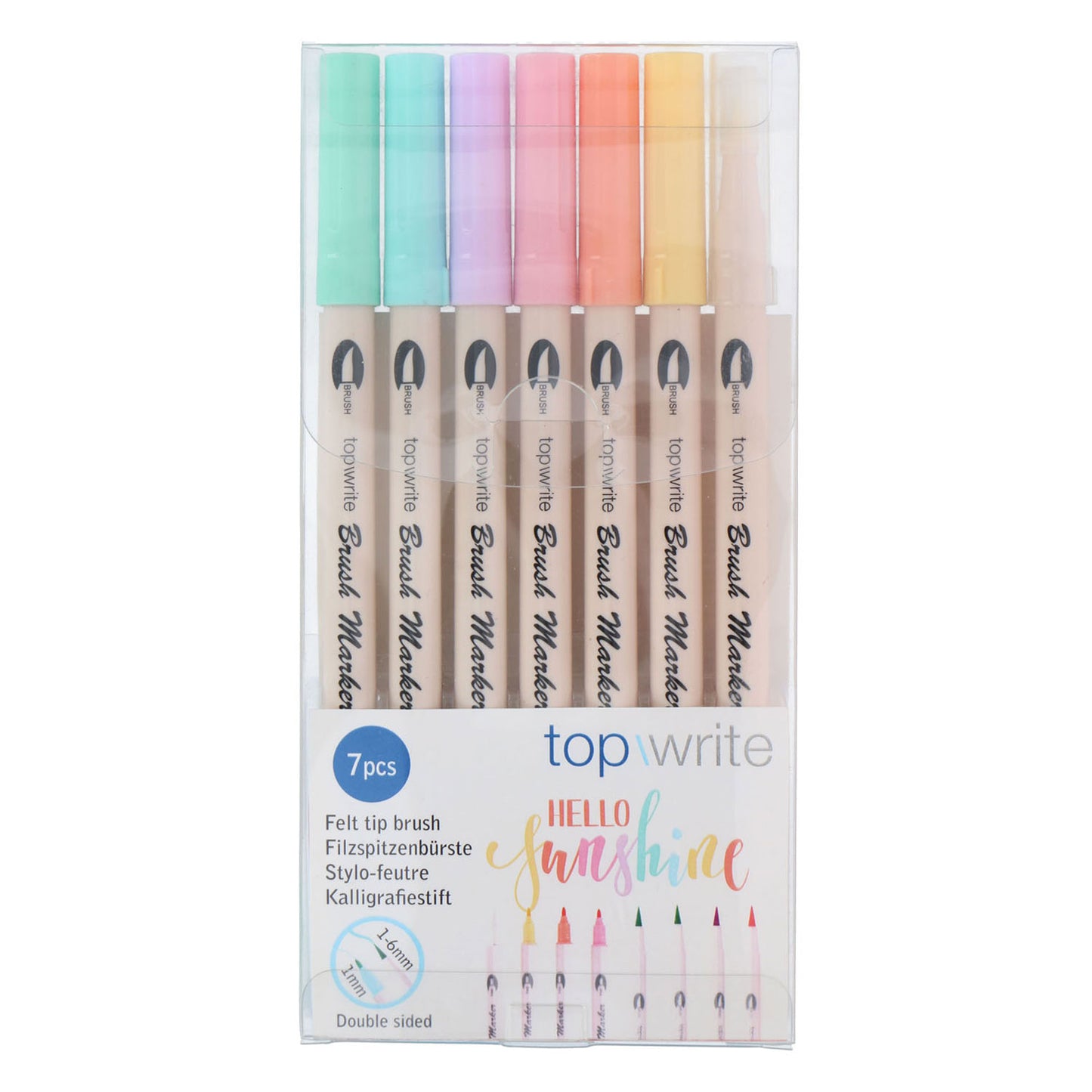 Felt -Tip stylos BrushPennen Double-Side, 7e.