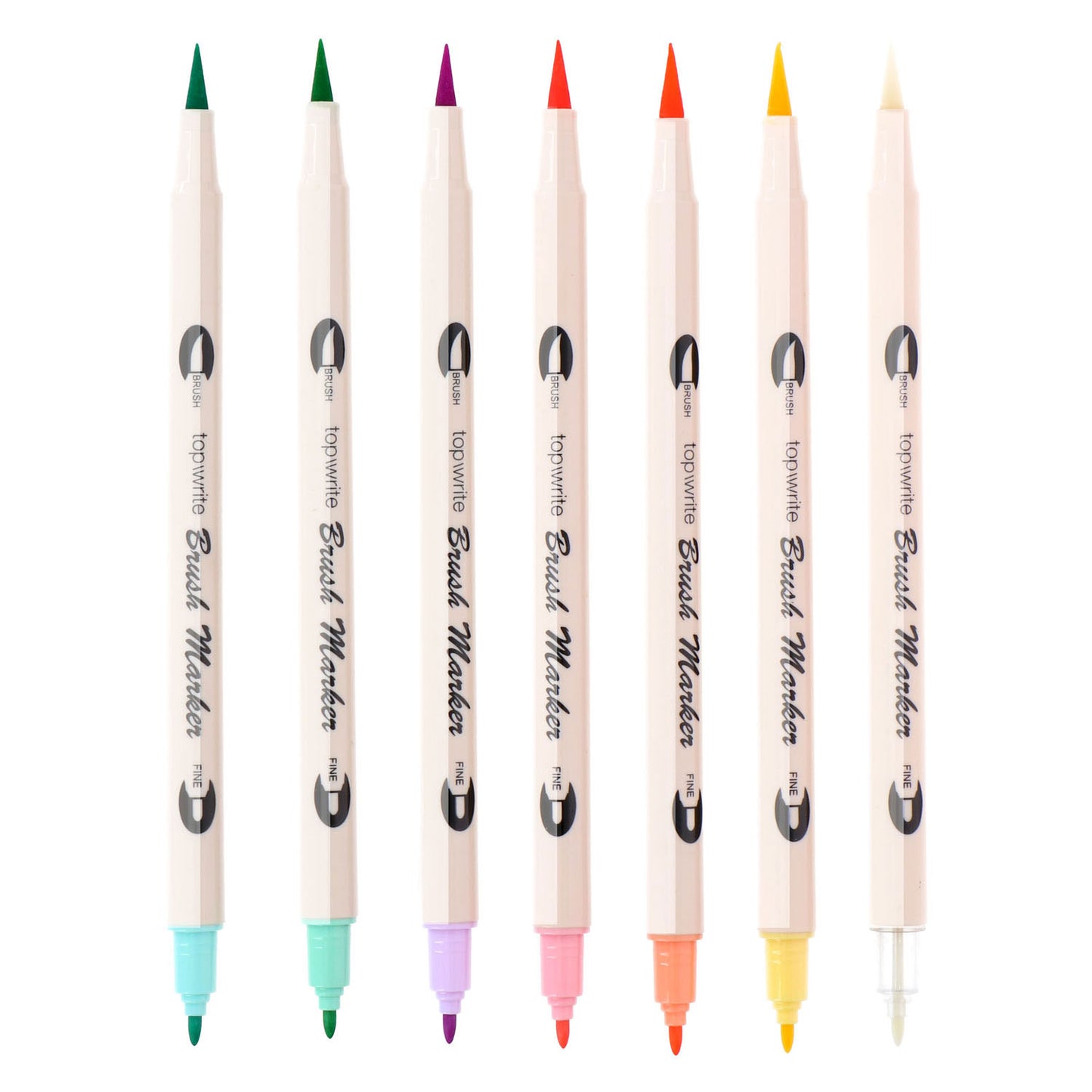 Felt -Tip stylos BrushPennen Double-Side, 7e.