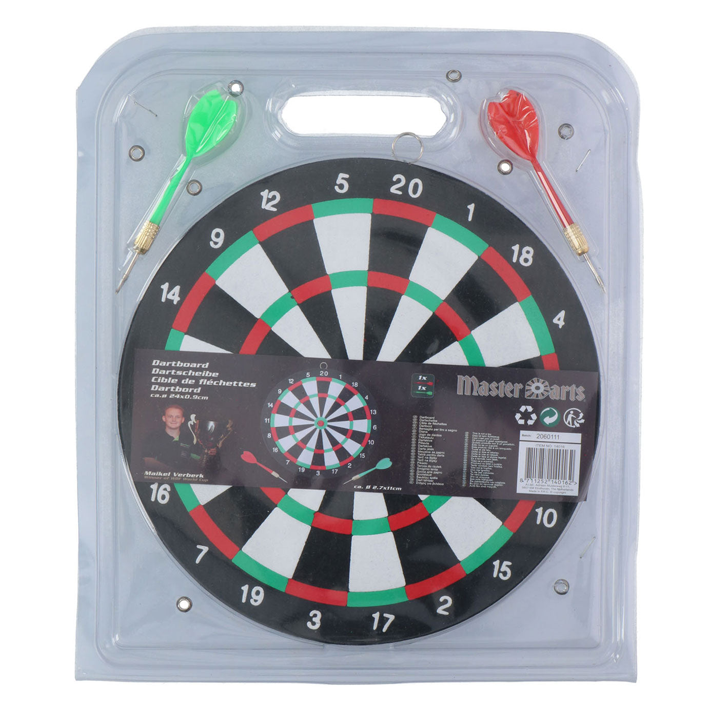 Dartboard Maikel Verberk Dartboard avec flèches