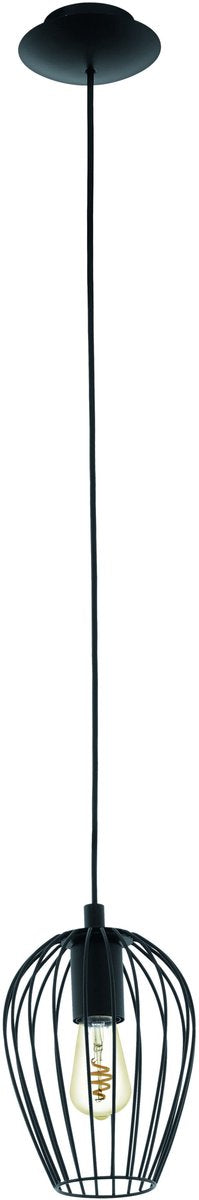 Lampe à suspension Eglo newtown - e27 - ø 16 cm - noire