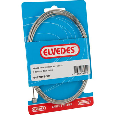 Câble intérieur de frein Elvedes 5000mm acier inoxydable ø1.5mm T-nipple (sur carte)