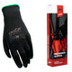 Gants d'atelier de cyclon pu-flex grand m.9 noir-vert par 3 sets
