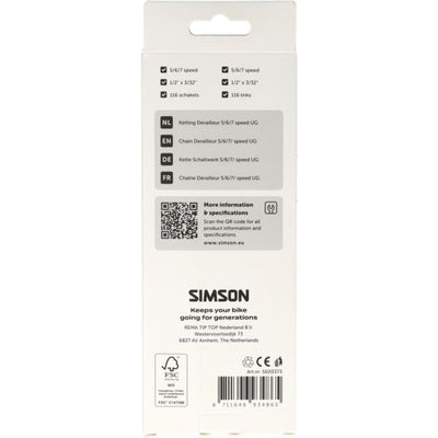Dérailleur à chaîne Simson 5 6 7 ug