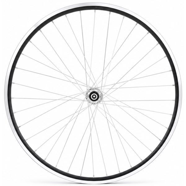 Roue arrière 28'' aluminium zac 2000 jante rectifiée noire - roue libre - axe plein