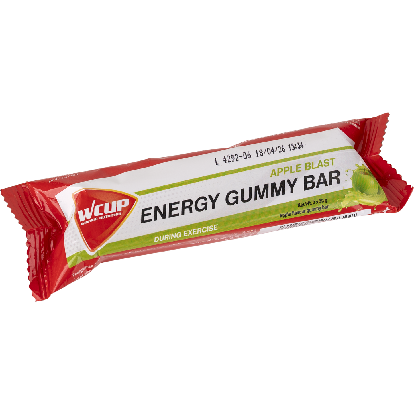 WCUP - Energy Gum Bar Apple Blast 60 grammes 24 pièces