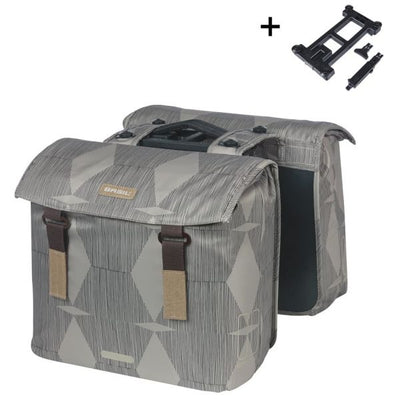 Basil Double Bag Elegance Mik 40-49L Taupe