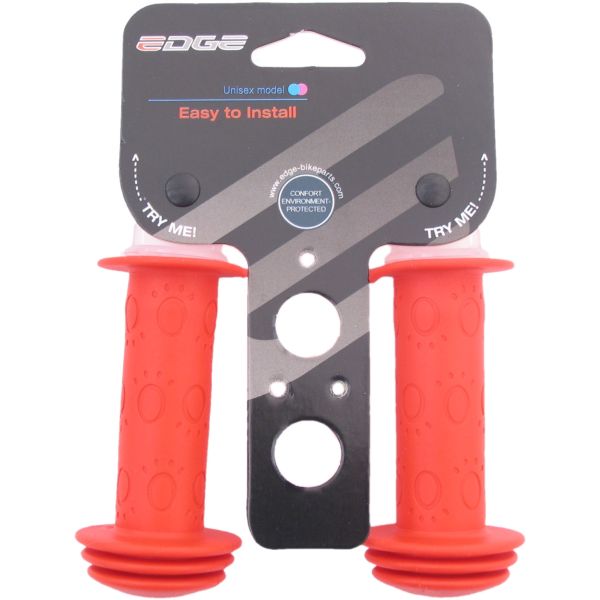 Poignées de vélo Edge Kiddy Kids - 96mm, rouge