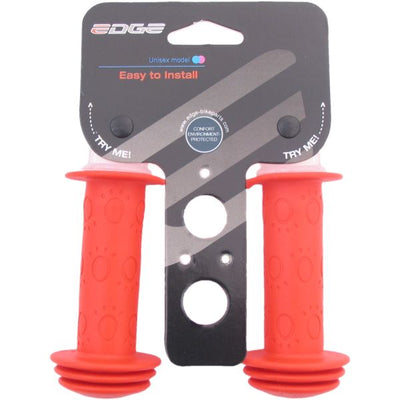 Poignées de vélo Edge Kiddy Kids - 96mm, rouge