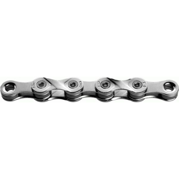 Chaîne de vélos gris en argent KMC X9