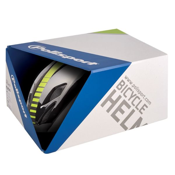Polisport Casque Aero Road Matt White Shine Black Jaune M 55-58CM