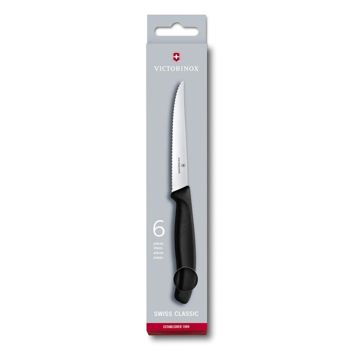 Couteaux à steak Victorinox noir 6 pièces