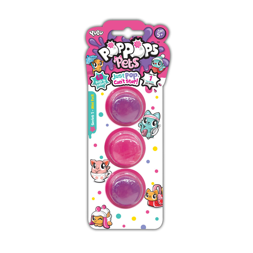 Yulu Yulu Poppops Pets Series 1 3 pièces