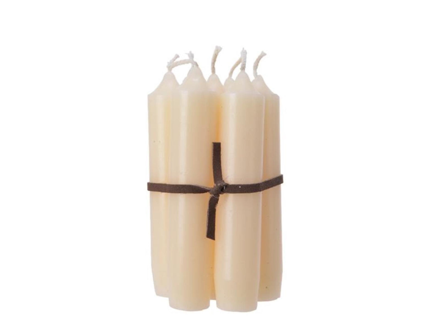Decoris cire de bougie pointue 7 pièces 6,5x6,5x11cm crème