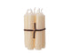 Decoris cire de bougie pointue 7 pièces 6,5x6,5x11cm crème