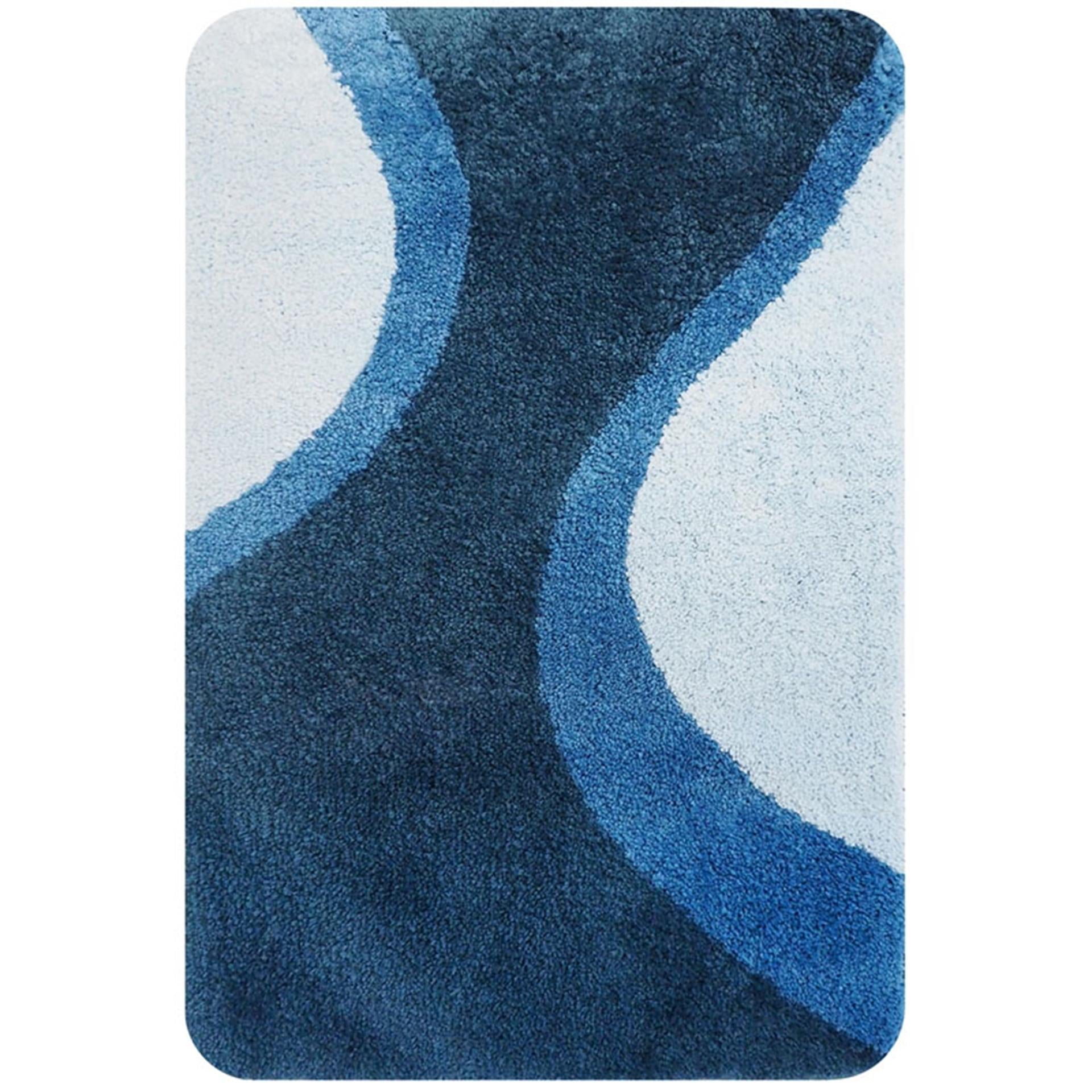 Maison néerlandaise Metz Badmat 60 x 90 cm bleu