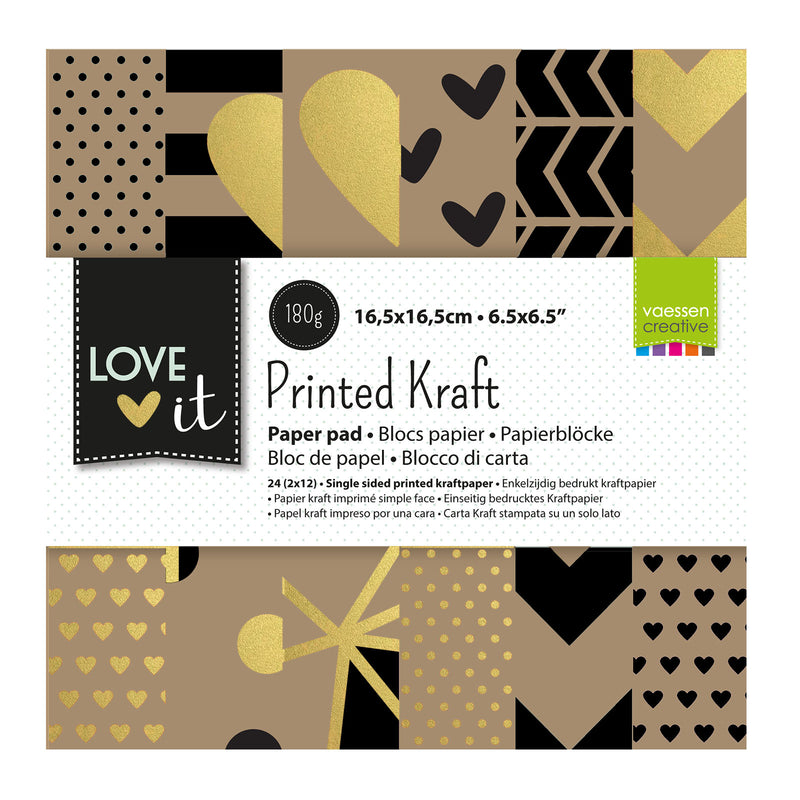 Vaessen creative • love it papier kraft 15,2x15,2cm