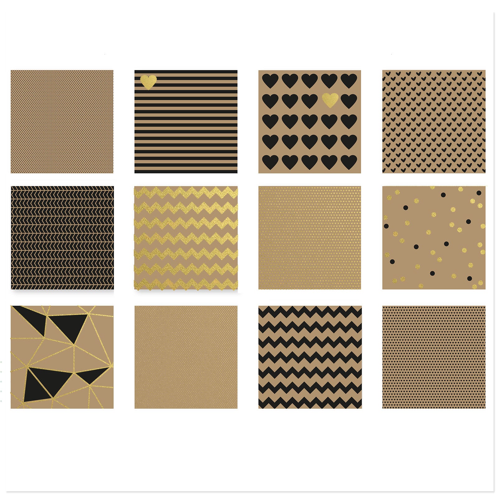 Vaessen creative love it papier kraft 30,5x30,5cm 24x
