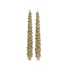 Bougie de dîner Decoris Sapin de Noël lot de 2 ø2,1xh25cm