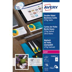 Cartes de visite avery 270g m2 85 x 54 mm blanc
