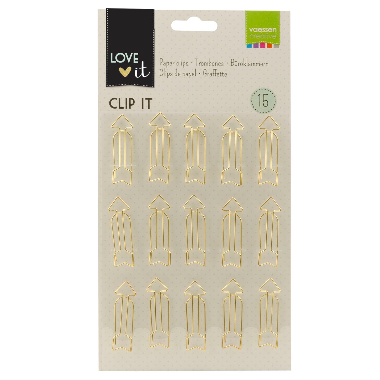 Vaessen creative • love it trombones flèches or 15 pcs.