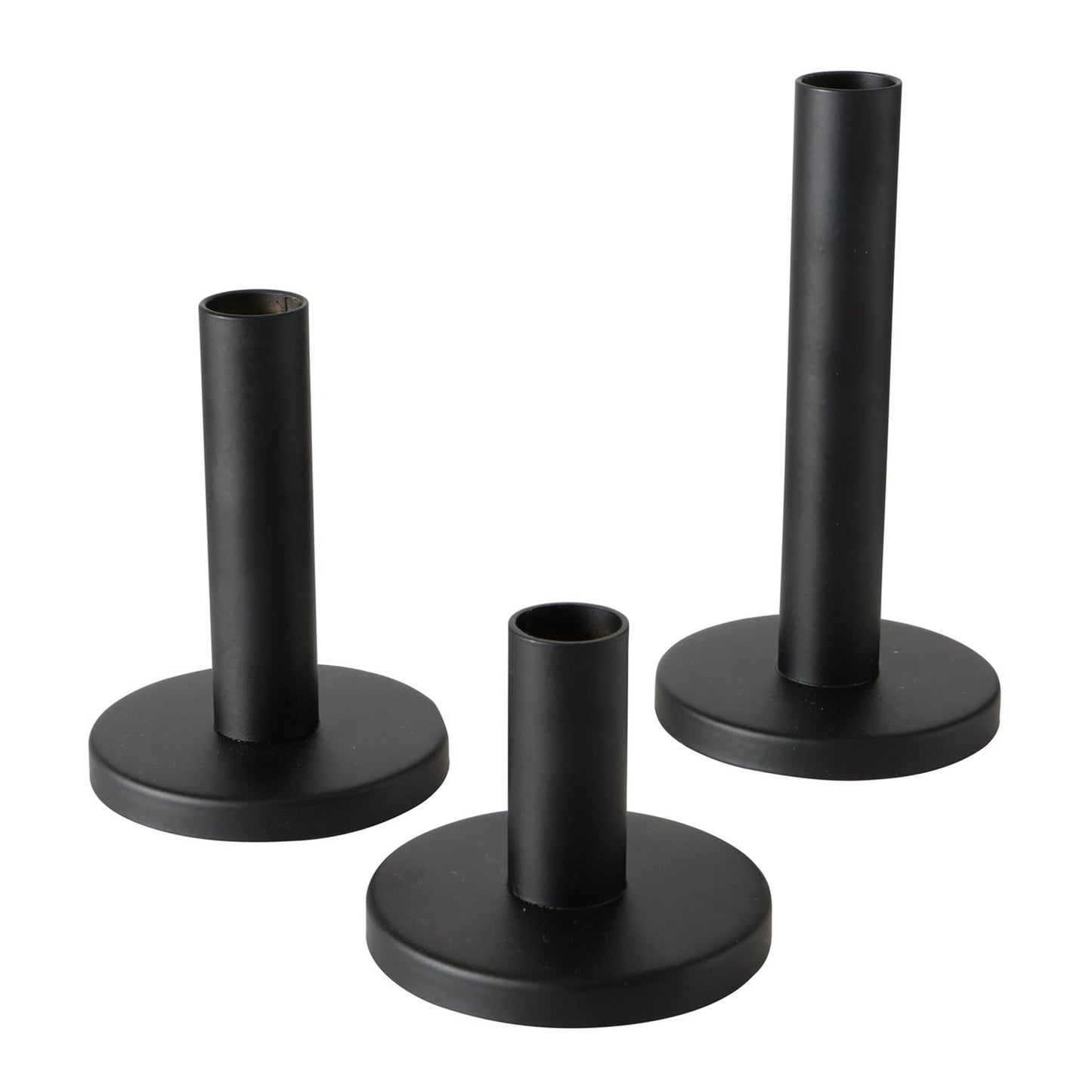 Boltze home bougeoir set malko 3 pièces noir