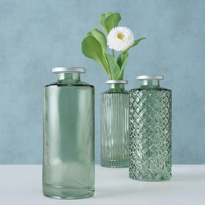 Boltze home vase adore verre h13cm vert