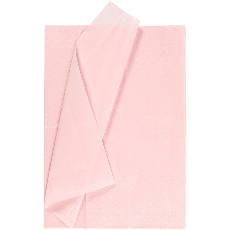 Papier de soie Creativ company, à pois, feuille 50x70 cm, 14 gr, rouge clair, 6 feuilles 1 boîte