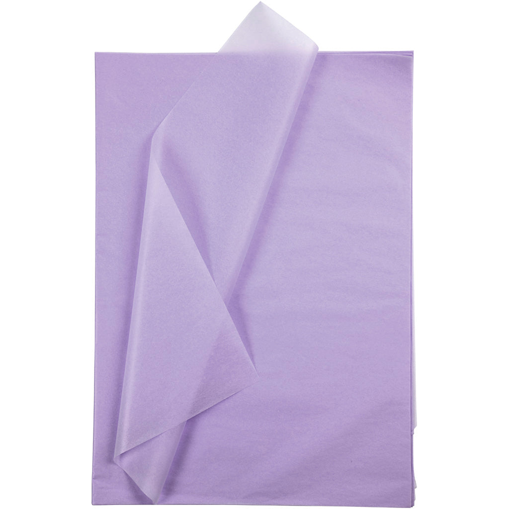 Papier de soie Creativ company, feuille 50x70 cm, 17 gr, violet clair, 25 feuilles 1 boîte