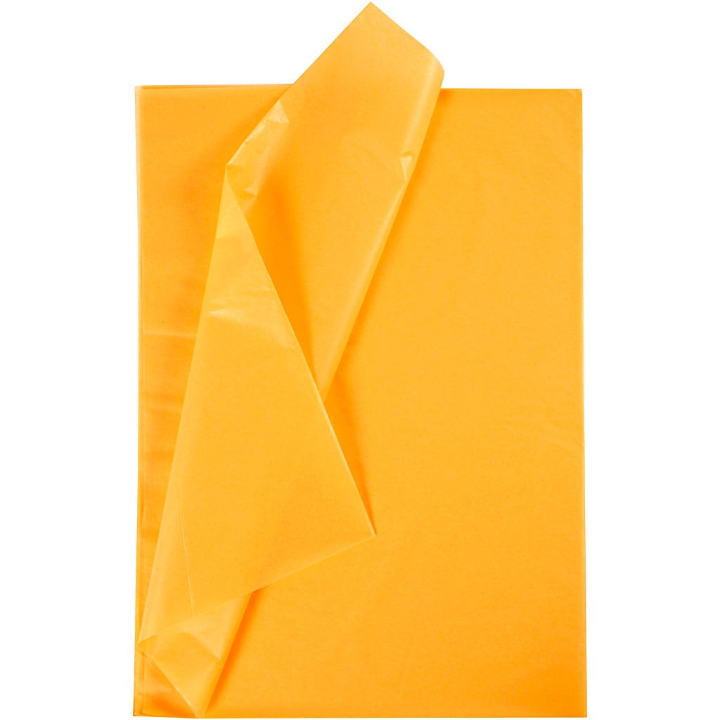 Papier de soie Creativ company, feuille 50x70 cm, 17 gr, jaune, 10 feuilles 1 boîte