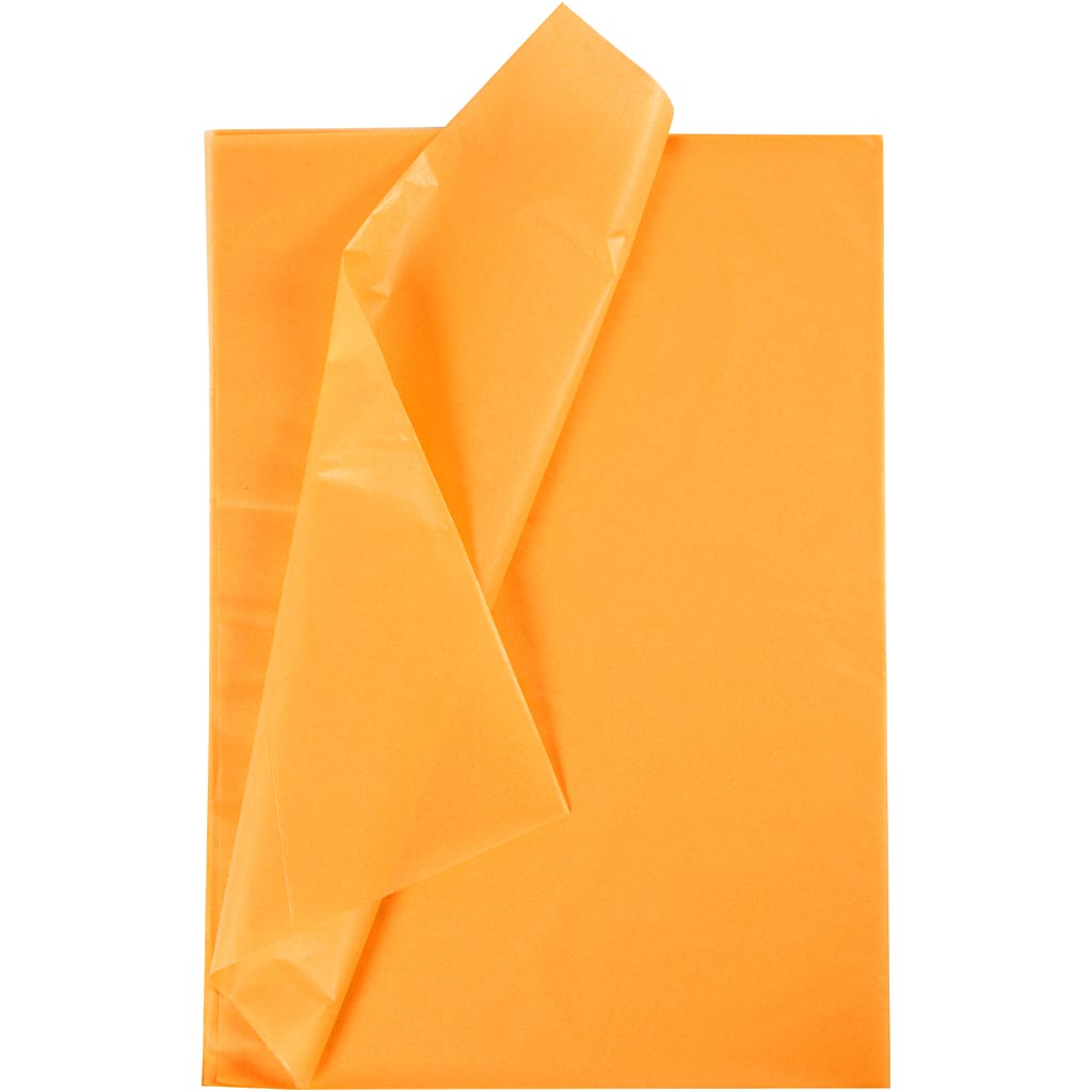Papier de soie Creativ company, feuille 50x70 cm, 17 gr, jaune, 25 feuilles 1 boîte