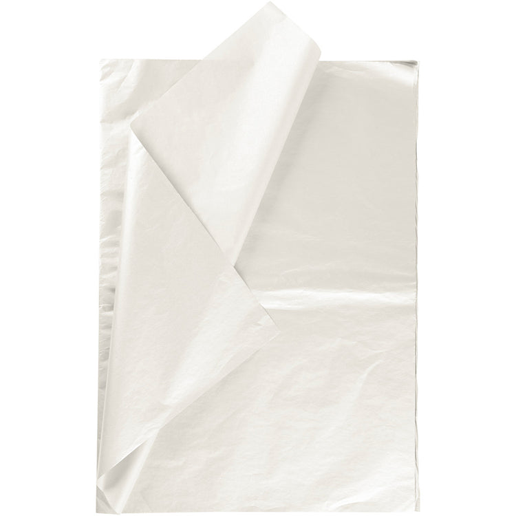Papier de soie Creativ company, feuille 50x70 cm, 17 gr, nacre, 6 feuilles 1 boîte